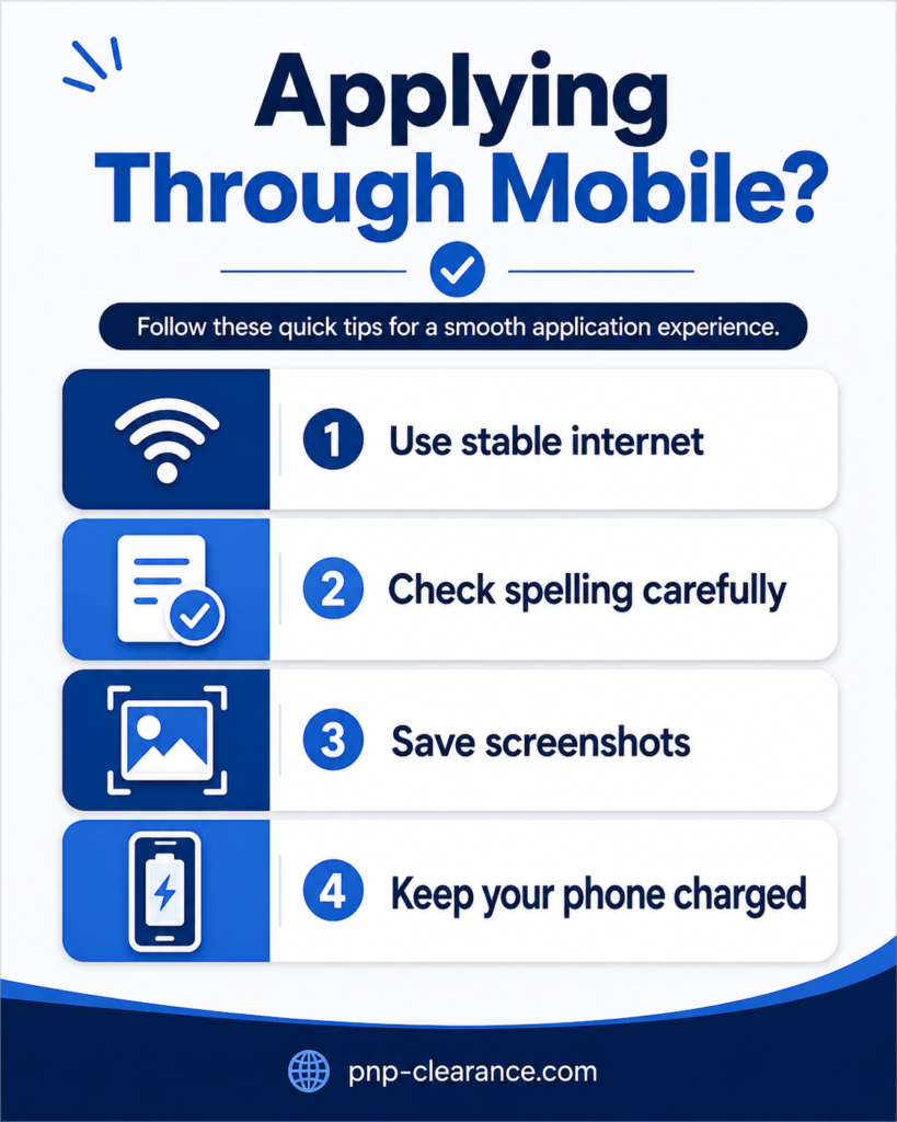 Applying Through Mobile