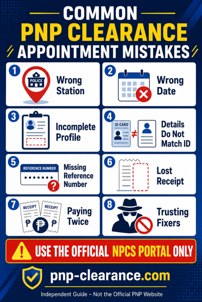 Common PNP Clearance appointment mistakes to avoid