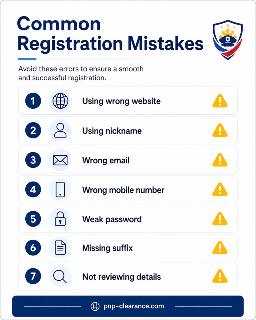 Common Registration Mistakes