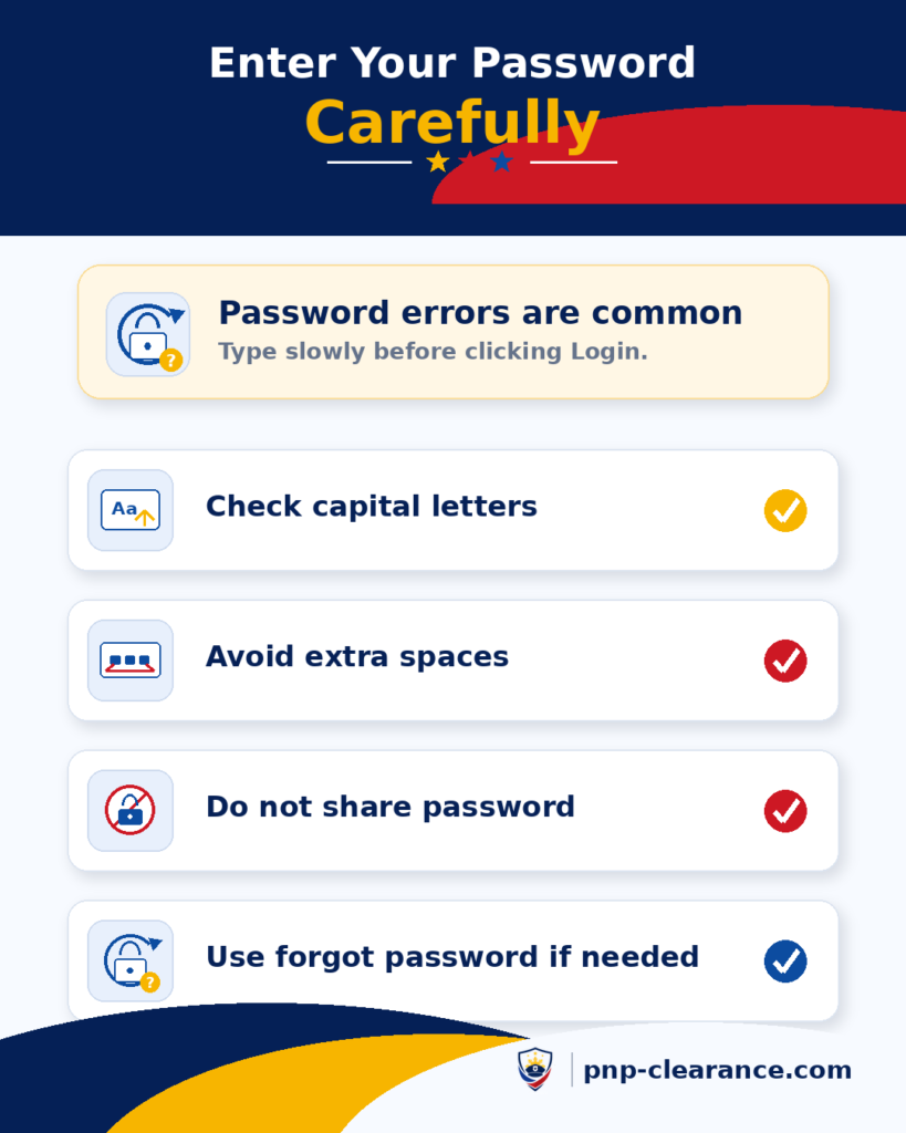 Enter Your Password Carefully