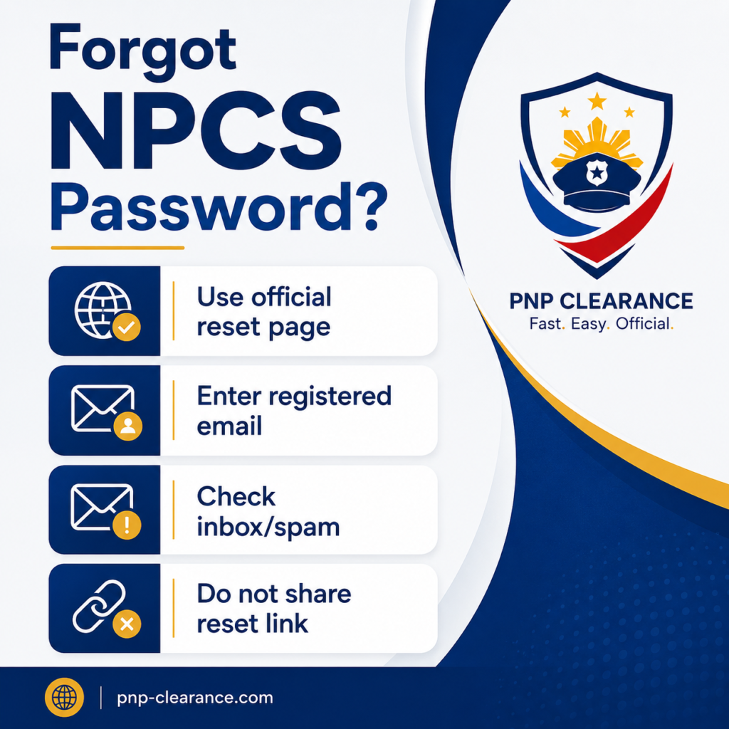 Forgot NPCS Password