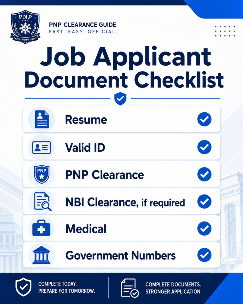 Job Applicant Document Checklist