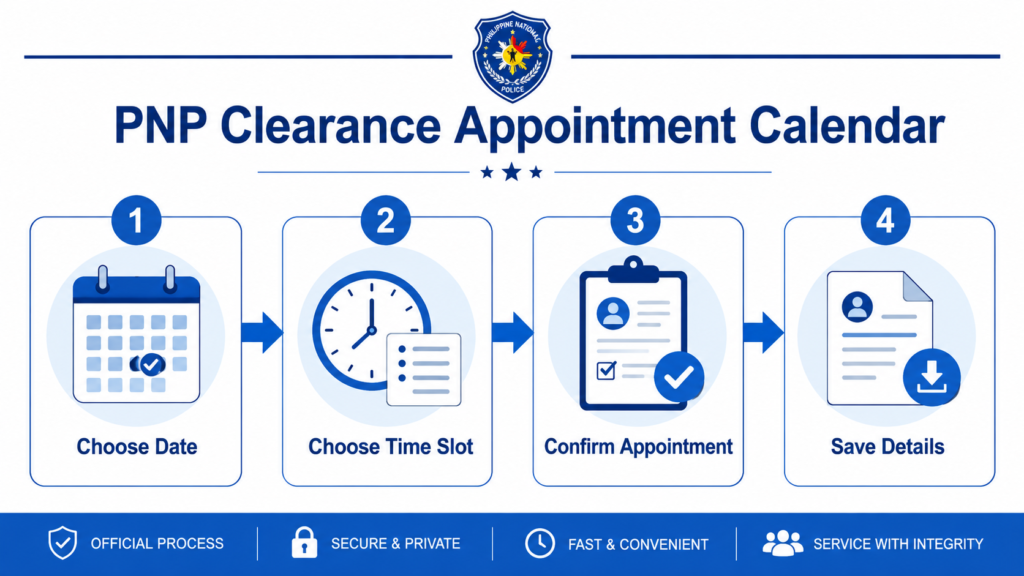 PNP Clearance Appointment Calendar