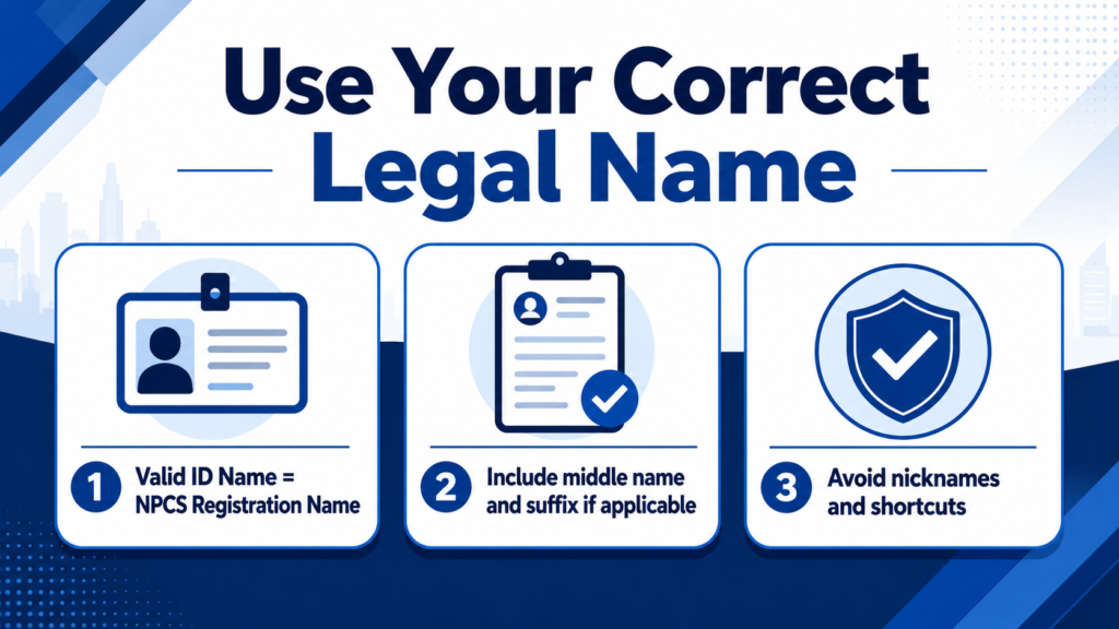 Use Your Correct Legal Name
