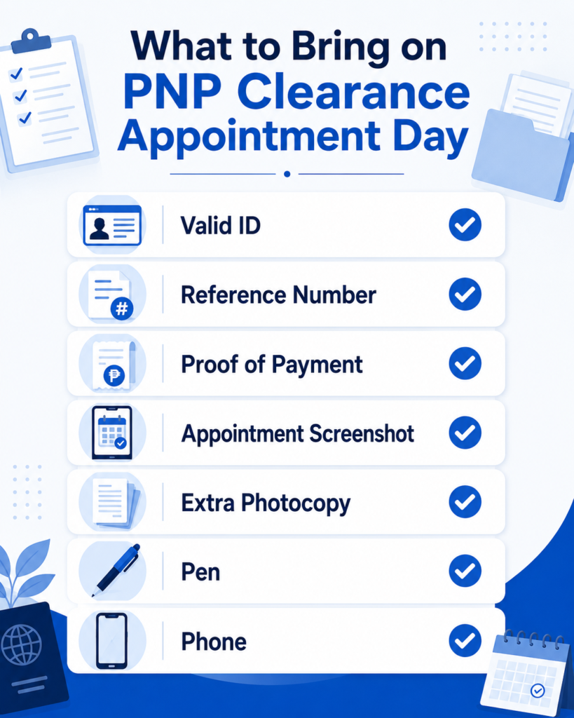 What to Bring on PNP Clearance Appointment Day