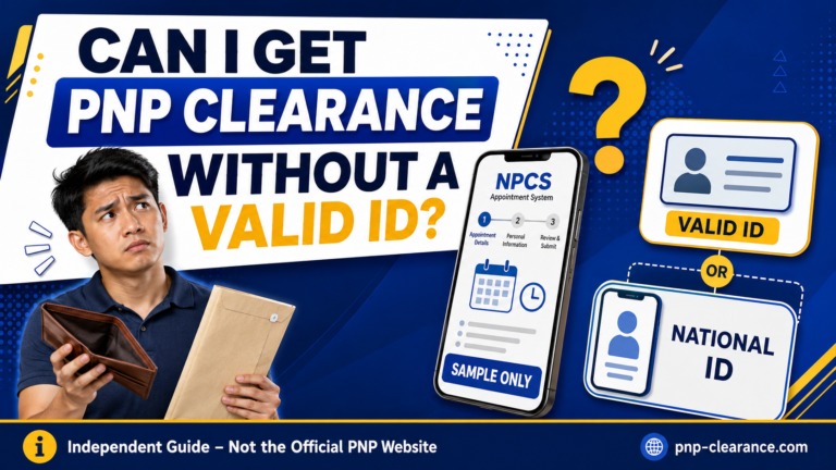 applicant asking about PNP Clearance without valid ID